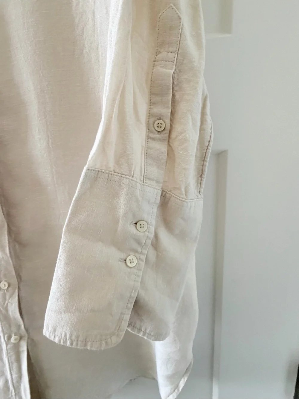 New J. Crew Relaxed-Fit Beach Shirt in Linen-Cotton Blend Sheer Flax Size Medium
